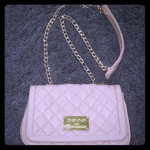 BEBE  quilted beige shoulder bag